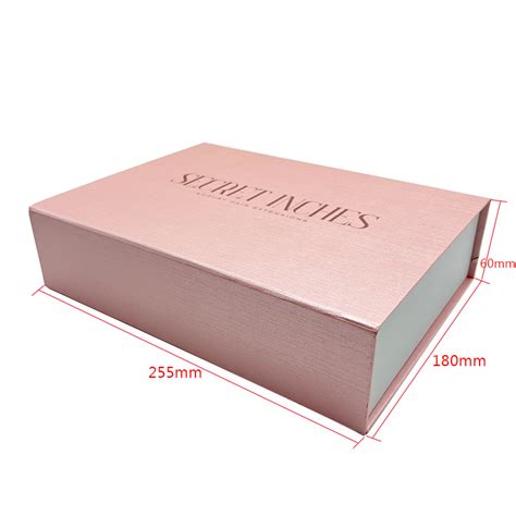 Luxury Custom Design Pink Gold Stamping Wig Skin Care Clothing Packaging Rigid Cardboard Paper