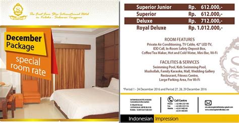 Sambut Desember, Hotel Sutan Raja Kolaka Promo Kamar Murah