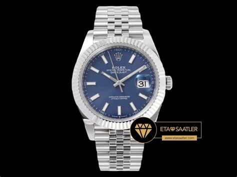 Rolex Datejust Mavi Kadran 41mm Jubile 3235 Super Clone ETA