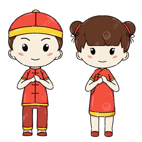 Chinese New Year Cute Couple Cartoon Cute Clipart Cartoon Clipart