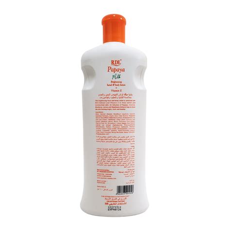 RDL Papaya Extract With Vitamin E And Milk Brightening Hand Body