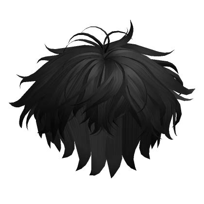 Messy Anime Boy Hair in Black's Code & Price - RblxTrade