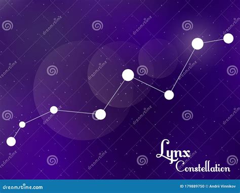 Lynx Constellation. Starry Night Sky. Cluster of Stars, Galaxy. Deep Space. Vector Illustration ...