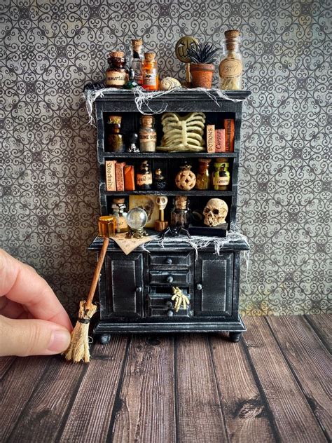 Miniature Witch Cupboard 1 12 Scale Halloween Furniture Artisan