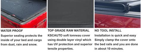 KSCPRO SF Series Soft Folding Truck Bed Tonneau Cover