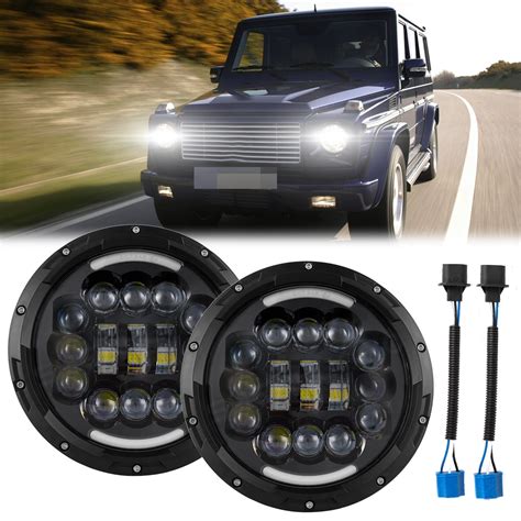 Shenkenuo 7 Inch Led Headlights For 2002 2003 2004 2005 2006 Mercedes Benz G500 G55 Amg