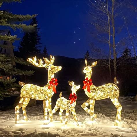 St Cke D Hirsch Weihnachts Dekor Led Licht Leuchtende Garten