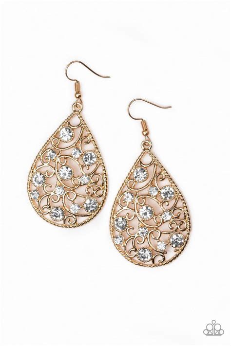 Paparazzi Accessories Paparazzi Accessories Earrings White Rhinestone