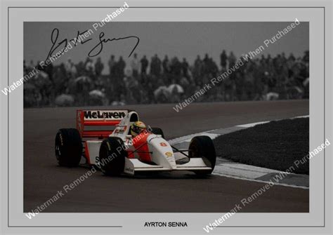 Ayrton Senna Signed Limited Edition F1 Memorabilia A4 Framed Photo