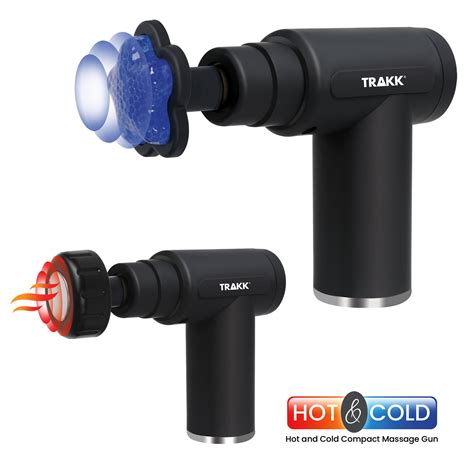 Trakk Compact Hot And Cold Massage Gun Multiple Modes And Speeds 6 Heads