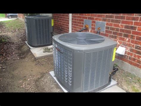 Brand New Trane Xr Air Conditioners Starting Up Running Youtube