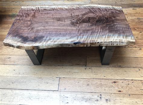 Walnut Coffee Table I Just Finished Obviously Very Basic But The Figuring Of This Slab Is