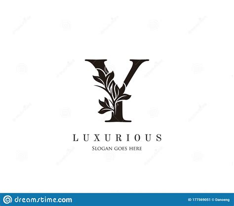 Logo Inicial De Beleza De Luxo Letra Y Floresce Ilustração Stock