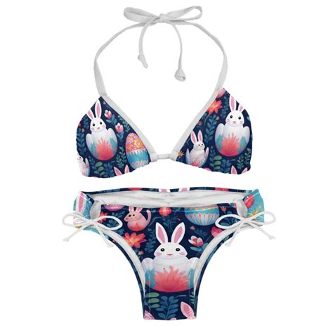 Easter Detachable Sponge Adjustable Strap Bikini Set Two Pack Great