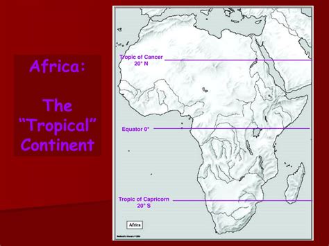 Africa Map With Equator And Tropic Of Cancer