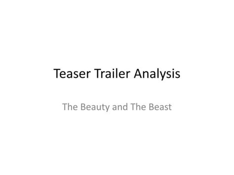 Teaser trailer analysis 2