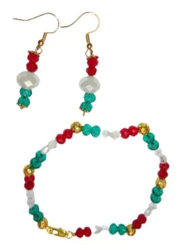 Pulsera Y Aretes Tricolor Ideal Para Fiestas Patrias MercadoLibre