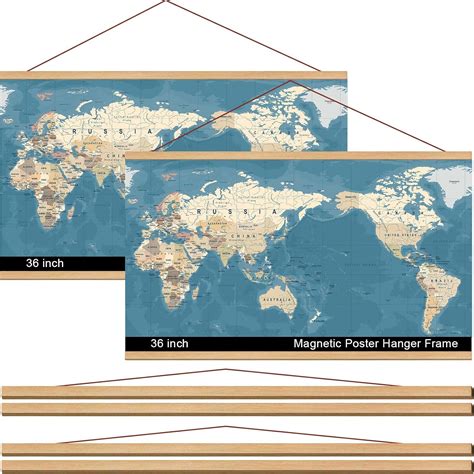 Amazon Thyle Set Inch Magnet Poster Hanger Frame Teak Wood