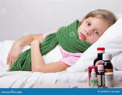 Fille Malade Image Stock Image Du Grippe Caucasien