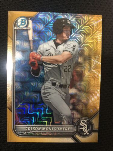 Colson Montgomery 2022 Bowman Chrome Gold Mojo 50 Refractor BCP 212