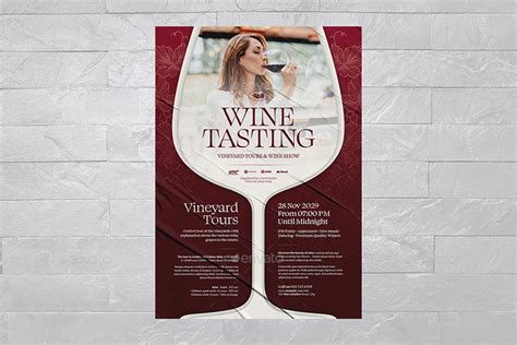 Wine Tasting Flyer Template Print Templates Graphicriver