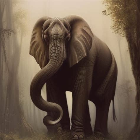 Gothic Magnificent Elephant Snow White Elphant Beauty Dark Eyes