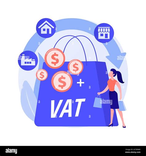 Value Added Tax System Abstract Concept Vector Illustration Stock