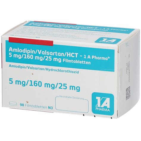 Amlodipin Valsartan HCT 1 A Pharma 5 Mg 160 Mg 25 Mg 98 St Mit Dem E