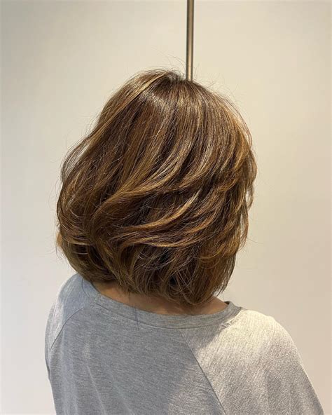 Back View Layered Bob Haircut