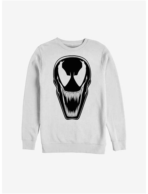 Marvel Venom Face Sweatshirt White Boxlunch