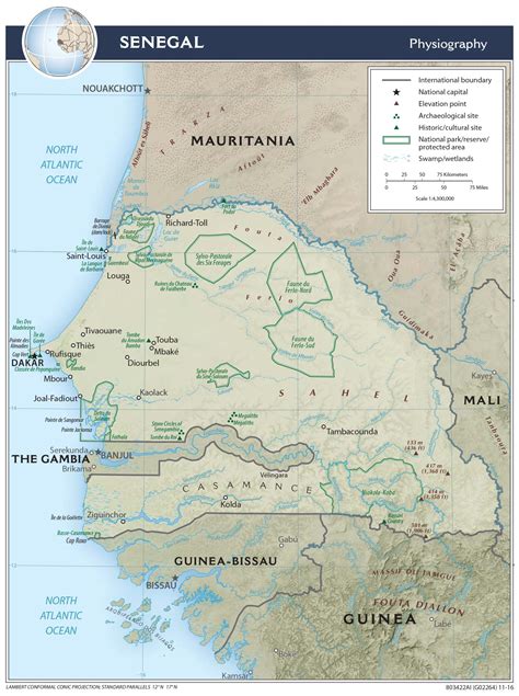 Geographic Map of Senegal - country.report