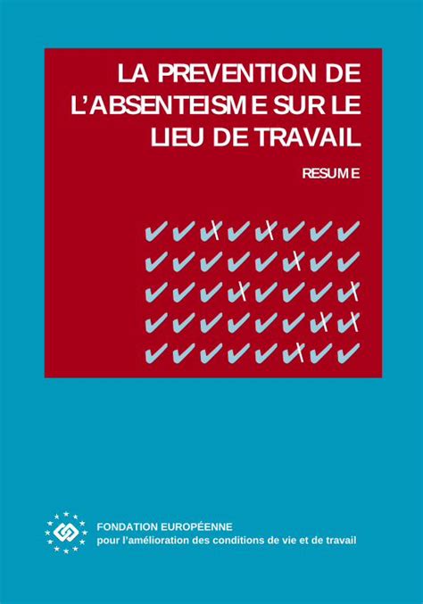 Pdf La Pr Vention De Labsent Isme Sur Le Lieu Pdf File