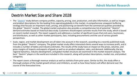 PPT Dextrin Market Share Future Growth And Demand Analysis 2021 2028