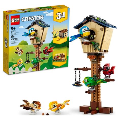 Lego Creator 3in1 Birdhouse 31143 Birds To Hedgehog To Beehive Set