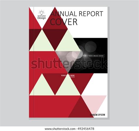 Annual Business Report Cover Template Booklet Stock Vector Royalty Free 492456478 Shutterstock