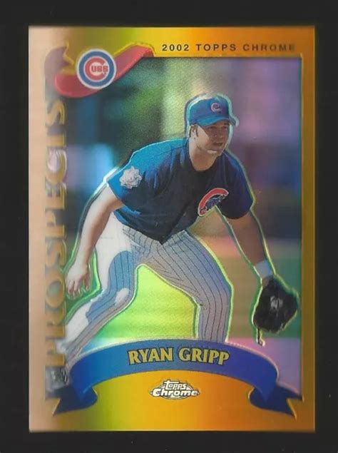 Topps Chrome Ryan Gripp Cubs R Fracteur Or Rare Impression