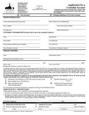 Application For A Custodial Account The Johns Hopkins Federal Jhfcu