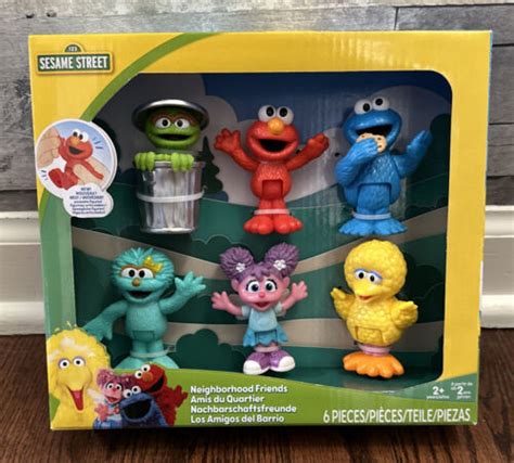 Sesame Street Neighborhood Friends Poseable Figure Pack New