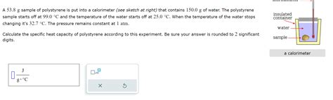 Solved A G Sample Of Polystyrene Is Put Into A Chegg