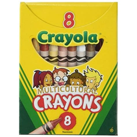 Binney And Smith Crayola R Multicultural Crayons Assorted Specialty Colors Box Of 8 Walmart