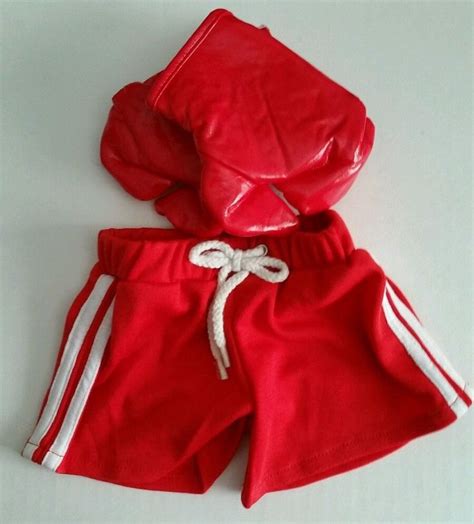 Red Boxing Gloves And Trunks For Build A Bear And Dolls Plush