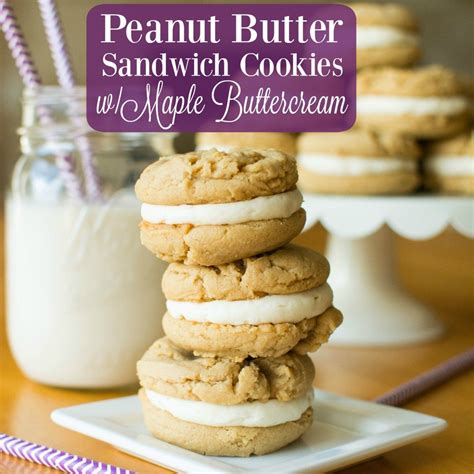 Peanut Butter Sandwich Cookies With Maple Buttercream A Bajillian Recipes Recipe Peanut