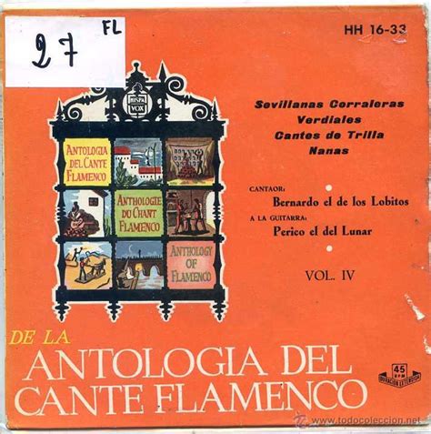 Antologia Del Cante Flamenco Vol Iv Bernardo Vendido En Venta