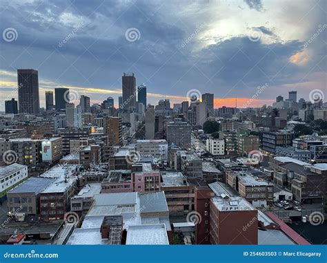 Johannesburg Panoramic View From Ponte Tower South Africa Stock Image