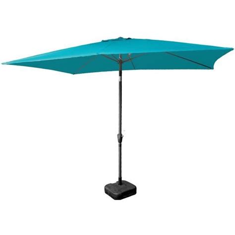 Parasol Rectangle 2x3m Inclinable BLEU PAON Cdiscount Jardin