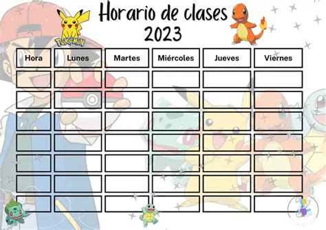 Horario De Clases Pok Mon Profe Social