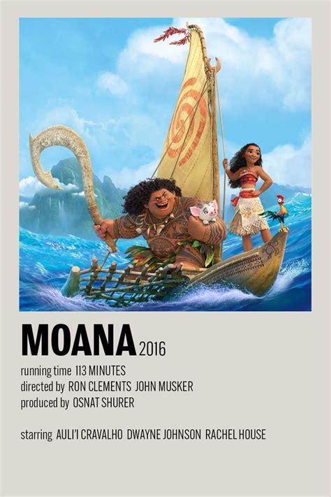 Moana Minimalist Movie Polaroid Poster In 2024 Iconic Movie Posters