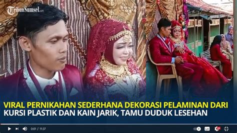 Viral Pernikahan Sederhana Dekorasi Pelaminan Dari Kursi Plastik Dan