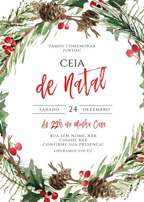 Convite Digital Confraternização de Natal Elo7