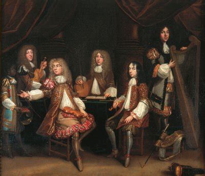 The Crimson Bedchamber Portrait Group Of Gentlemen With Musical